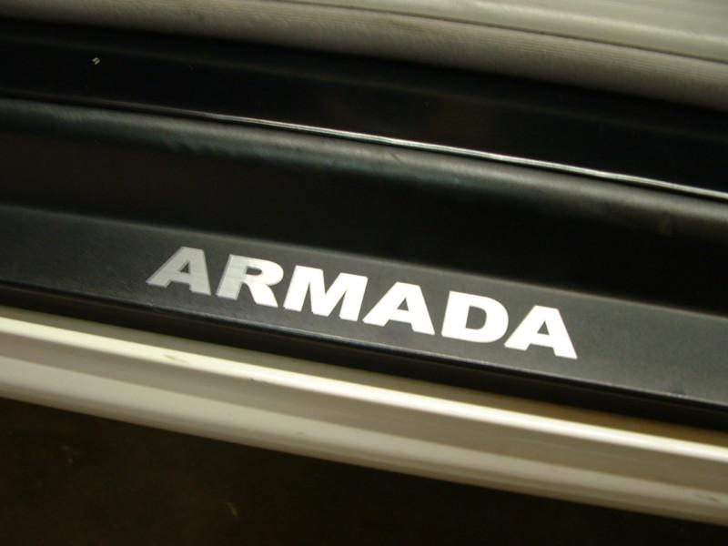 (2) door step decal sticker badge accent "armada"