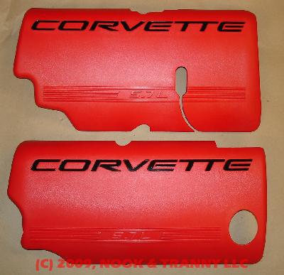 99-02 ls1 camaro firebird fuel rail engine covers red precut