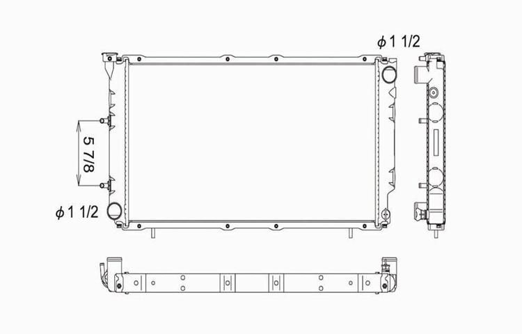 Replacement radiator 90-94 subaru legacy automatic / manual 2.2l l4 45199aa101