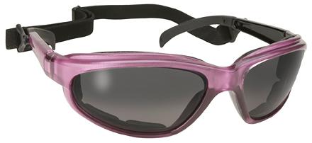 Ladies freedom biker goggles sunglasses pearl purple