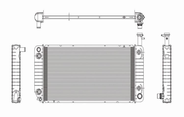 Replacement radiator 2005-2008 chevy express gmc savana auto / man 4.8l 6.0l v8