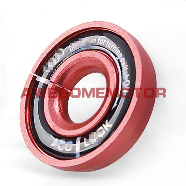 Car ignition keyhole key lock key ring aluminum alloy red decoration for audi