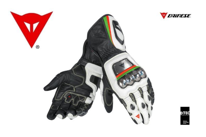 New - dainese guanto full metal rs - gloves - nero-bianco-verde kaw - size s