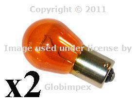 Bmw mini r52 r53 r50 21w amber front turn signal bulb w/straight pin oem new (2)