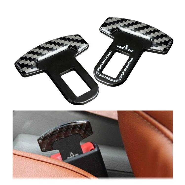 2 pcs carbon fiber car seat belt saft buckle insert null for vw audi bmw benz