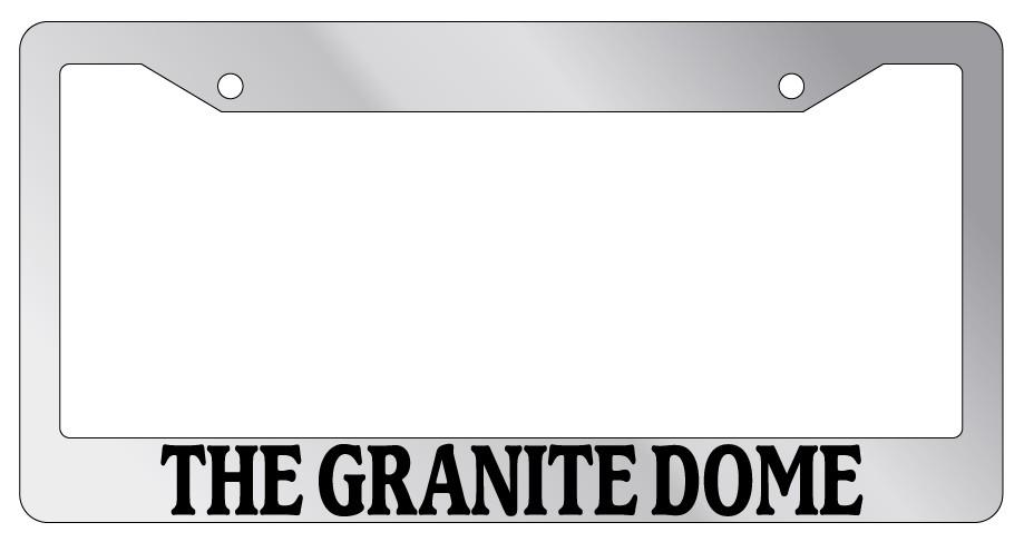 Chrome license plate frame the granite dome auto accessory novelty