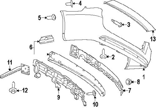 Chrysler 68125727aa genuine oem factory original bumper cover