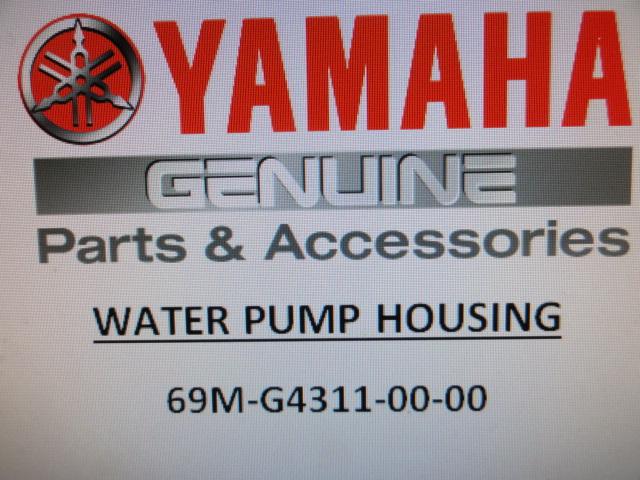 Yamaha outboard water pump housing for f2.5 hp     69m-g4311-00-00 