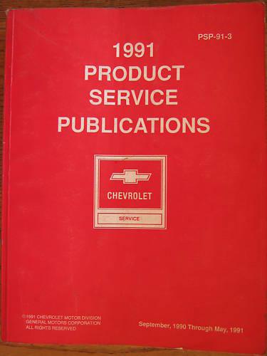 1991 chevrolet product service publications bulletins 3 original 