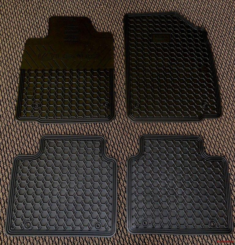 2007 to 2012 lexus es350 rubber floor mats - genuine factory oem accessories