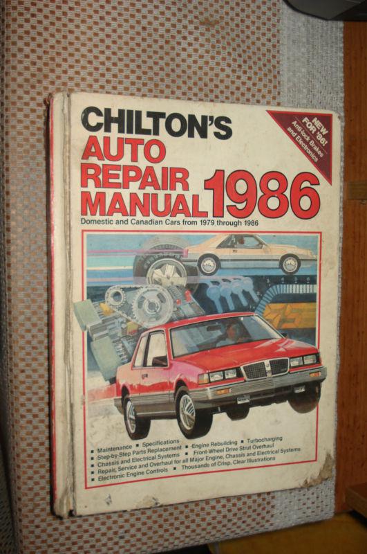 1979-1986 chiltons manual firebird vette monte ss service 84 85 83 ford dodge gm