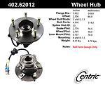 Centric parts 402.62012 rear hub assembly