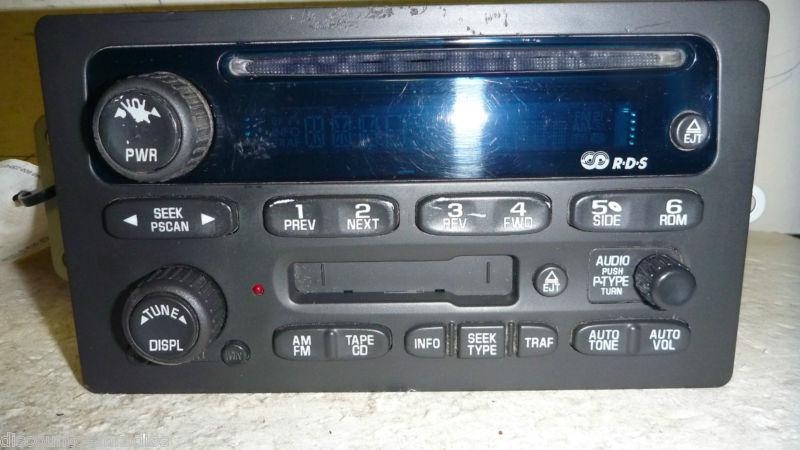 02-03 chevy envoy trailblazer radio cd cassette player15195517 oem  *