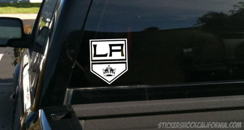 Los angeles kings white vinyl decal sticker