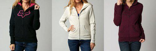 Fox racing womens interface sherpa lined zip hoody 2013