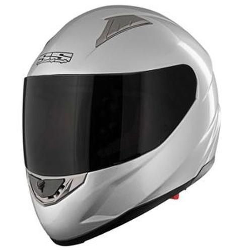 New speed & strength ss1500 solid speed full-face adult helmet, silver, xs