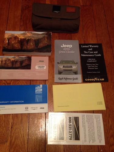 2006.   jeep grand.  cherokee   owners owner's  manual set w/ case