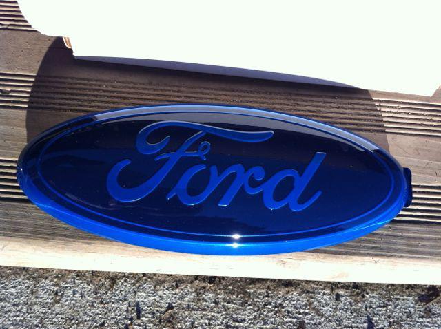 2004-14 ford f-150 oval emblem,9" ford chrome blue custom paint,fits front/rear