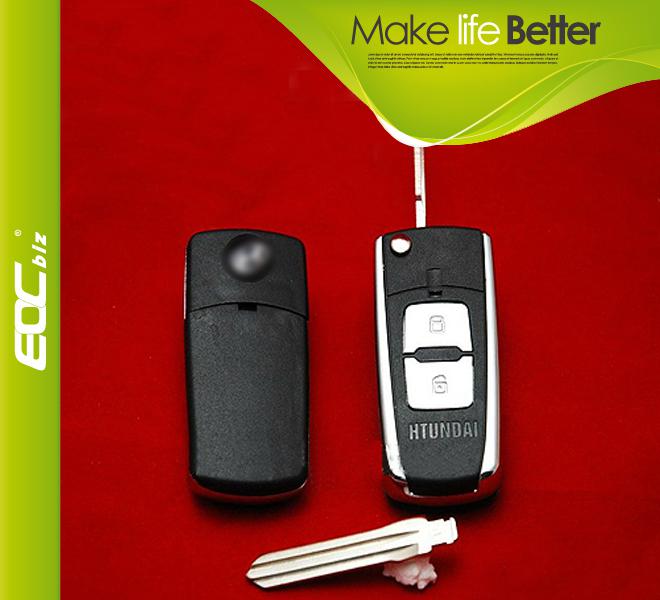 B0260 folding remote key shell for hyundai elantra yue 2 buttons no chip