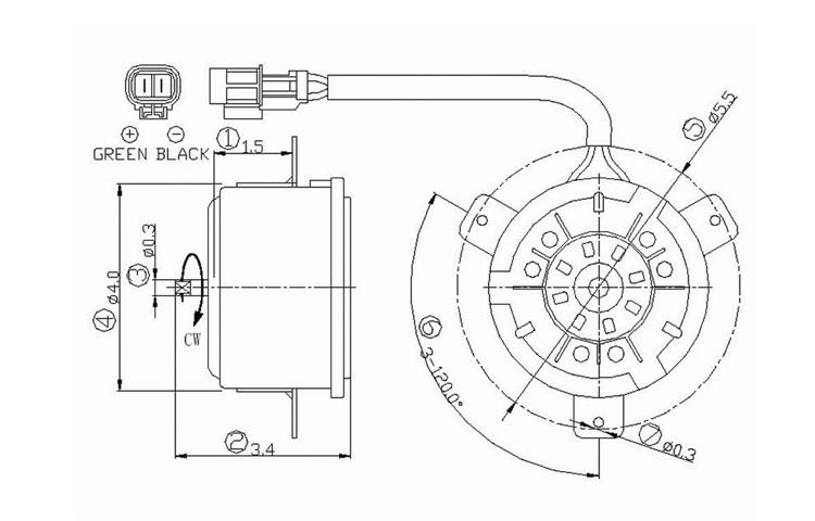 Replacement radiator cooling fan motor 01-06 fit hyundai santa fe 2.4 2.7