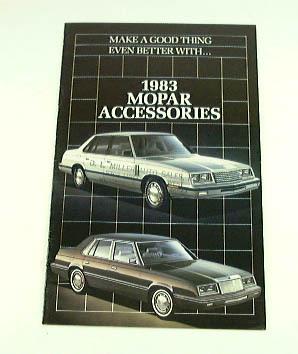 1983 83 dodge mopar accessories brochure