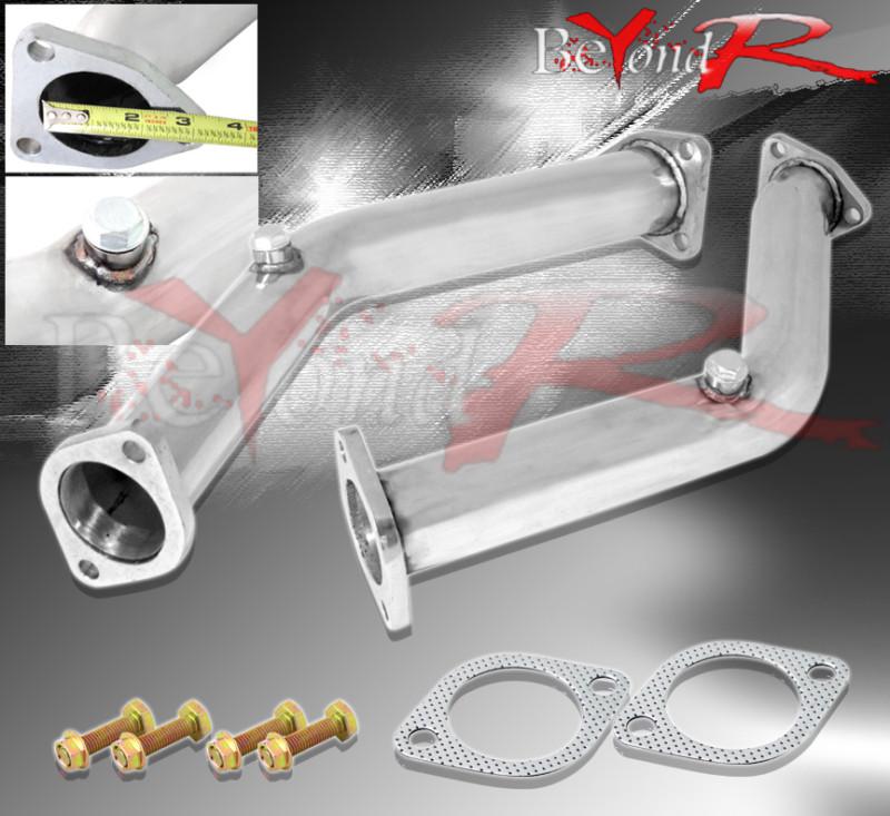 03-07 350z z33 g35 v35 turbo jdm stainless steel exhaust cat delete test pipes