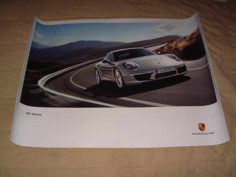 Porsche factory issued showroom poster of the porsche 911 carrera  (n0.40) 