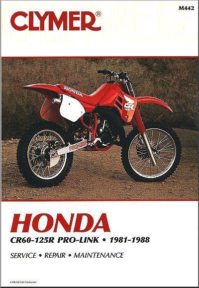 Honda cr60r, cr80r, cr125r pro-link repair manual 1981-1988