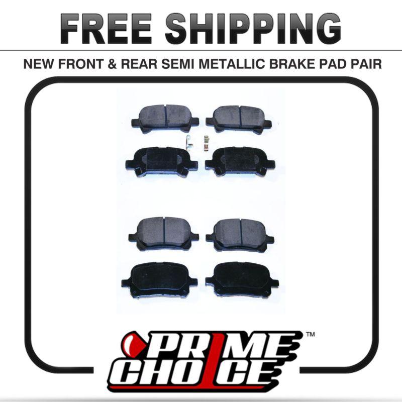 Premium front & rear metallic disc brake pads 2 full complete sets 4 pair 8 pads