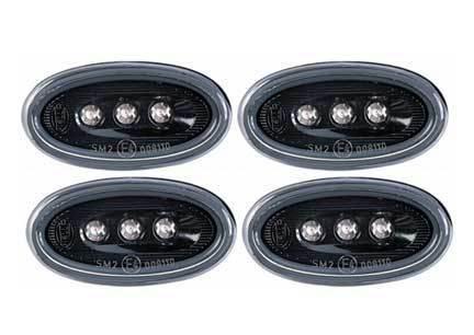 Hella side marker lamps black bezel - oval (4-pc. set)-auto lighting accessories