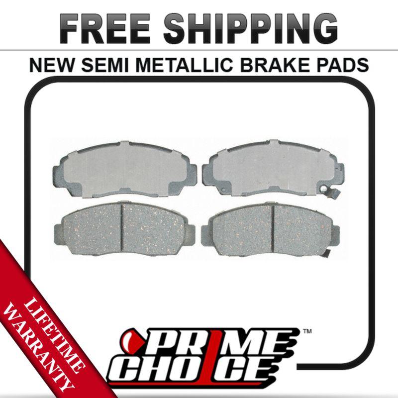 Front semi metallic disc brake pad kit full set with lifetime warranty