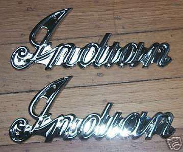 1947-53 indian chief motorcycle gastank emblems with screws -  free shipping