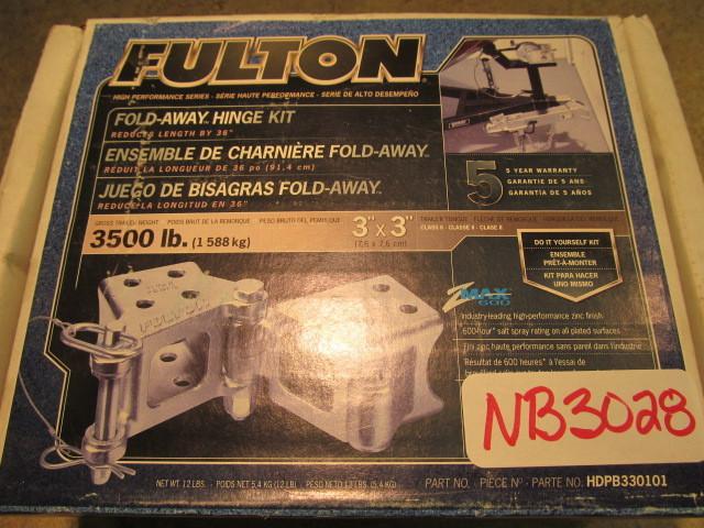 Fulton fold away hinge kit 3" x 3"  3500lb  class ii  **nb3028**