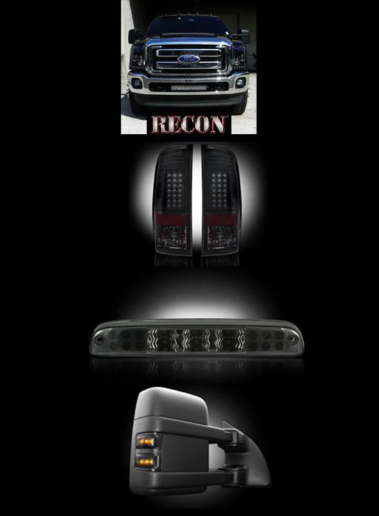 Recon led tail lights, led projector headlights & 3rd brake light(ford 2008-13)