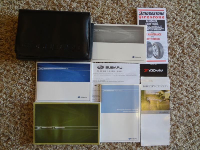 2008 08 subaru forester owners manual set & case - maintenance booklet