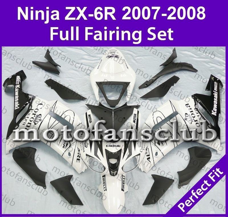 Fit kawasaki 07 08 zx6r zx 6r ninja 2007 2008 fairing bodywork plastics #19 c