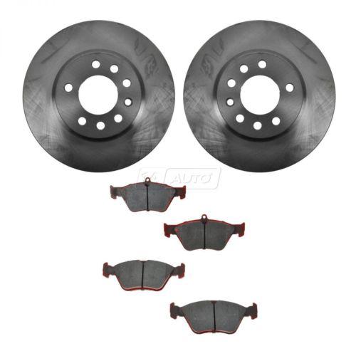 Saab 900 front ceramic disc brake pads & rotors 5 stud lug left & right kit set