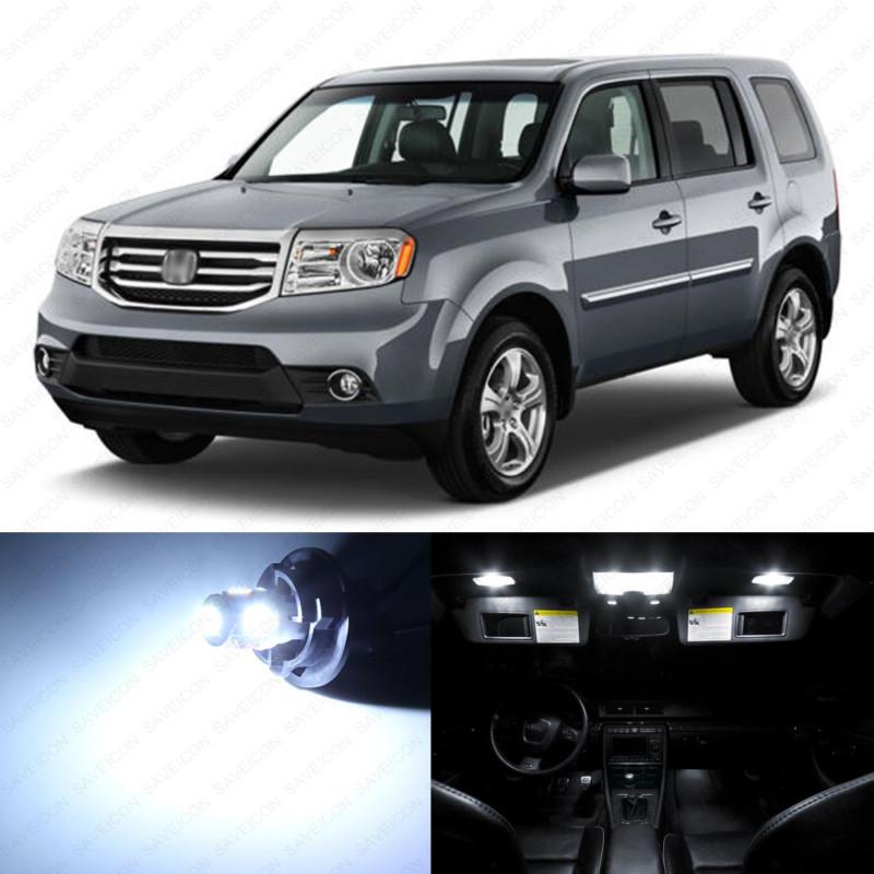 13 x white led lights interior package deal for honda pilot 2009 - 2013