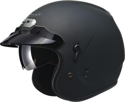 Gmax gm32 o/f helmet w/sun shield flat black m g1320075