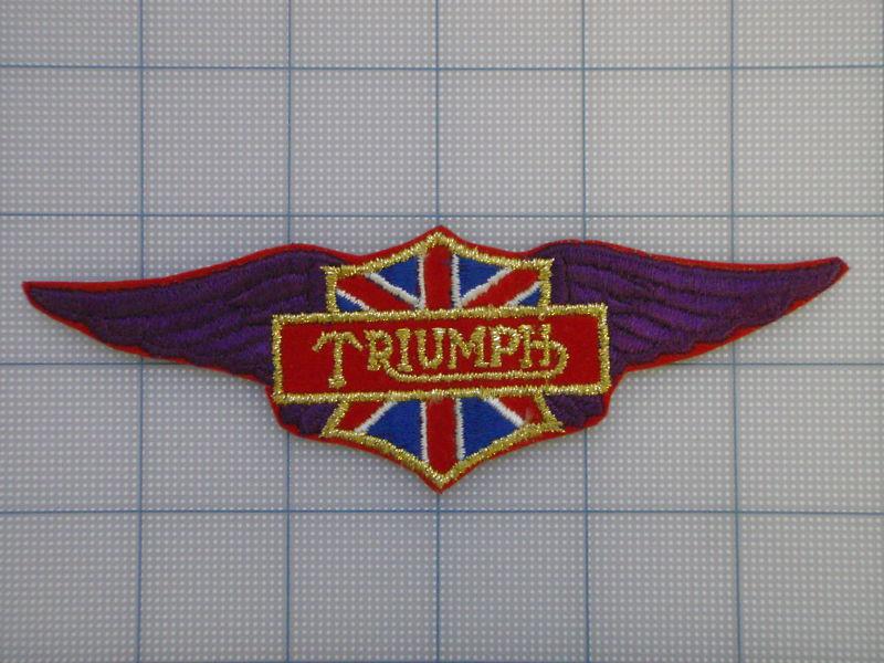 Vintage triumph  patch 70s-80s biker motorcycle motocross birtbike medium wings