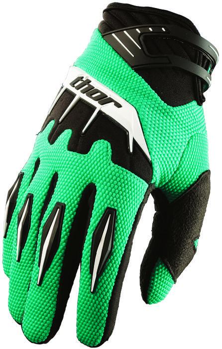 Thor spectrum series mx motorcycle gloves green xl/x-large