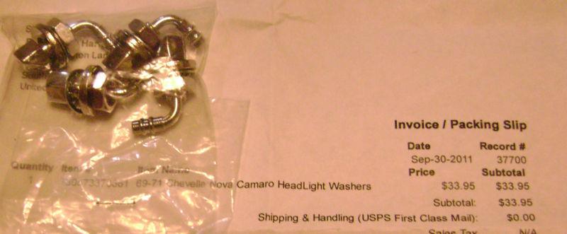 69-71 chevelle nova camaro corvette  nip headlight washers 