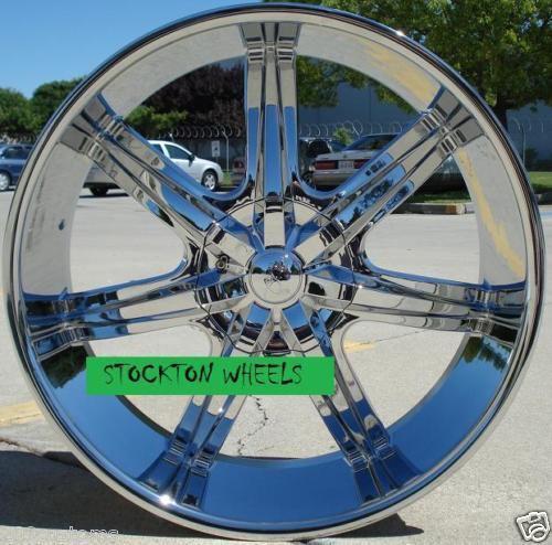 24 inch wheels & tires u235 chrome silverado 90 91 92 93 94 95 96 97