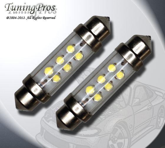 Led dome light bulbs festoon 42mm 1.65" 6 white set of 2pcs (two pcs) 212-2