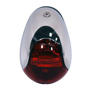 Brand new - attwood 2-mile vertical mount, red sidelight - 12v - stainless steel
