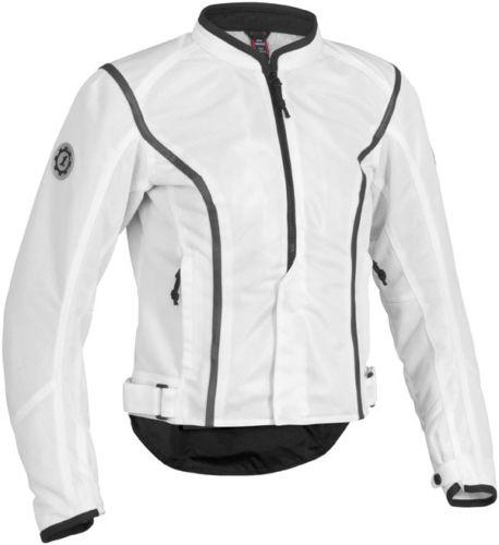 New firstgear women's contour womens mesh jacket, white, small/sm