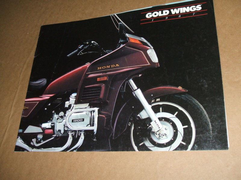 Original 1987 honda goldwing factory catalog brochure aspencade and interstate 