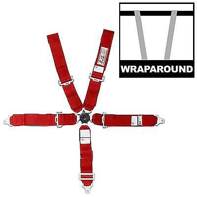 (2) rjs harness complete camlock individual-type wraparound roll bar mount red