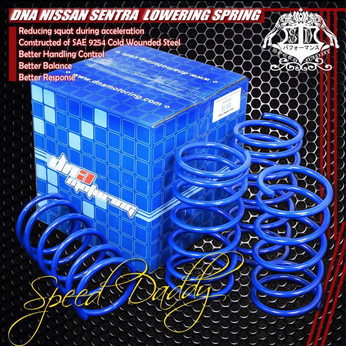 2" drop suspension lowering springs/spring 89-94 nissan sentra se-r b13 ser blue