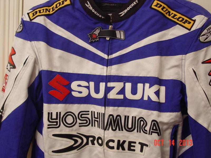 Joe rocket motorcycle jacket mat mladin suzuki size med yoshimura blue white red
